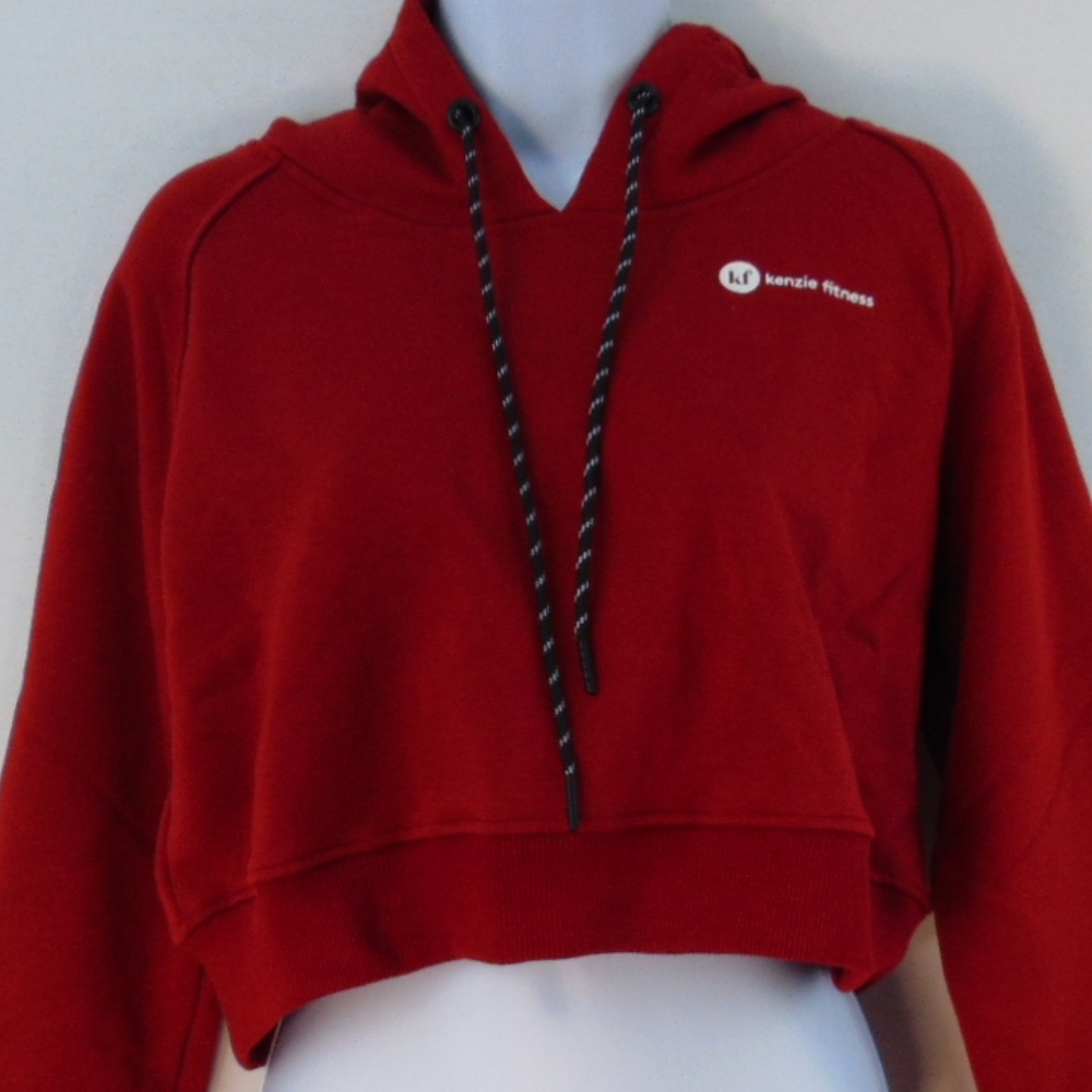 kf Kenzie fitness cropped hoodie sweatshirt NWOT